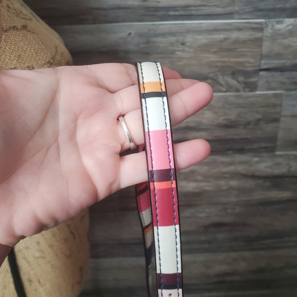 Kate Spade Laurel Way Berber Stripe Pink Tote Crossbody - Picture 4 of 14